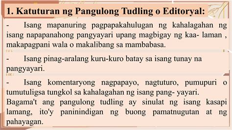 Pagsulat ng Editoryal o Pangulong.